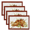 Autumn Pumpkin Grove Fall Placemat Set of 4 - Multicolor, 13x19 Inches