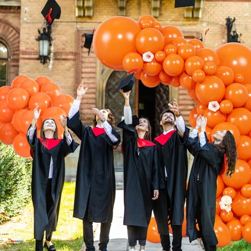 Orange Balloons Garland Kit 104pcs Multi-Size Latex Party Decorations - Variation: Orange