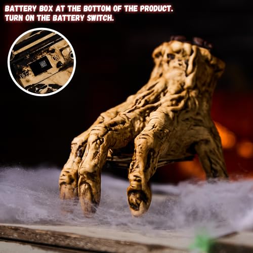 Halloween Animatronic Crawling Zombie Hand Decoration - Sound Activated, Creepy Flesh Variation
