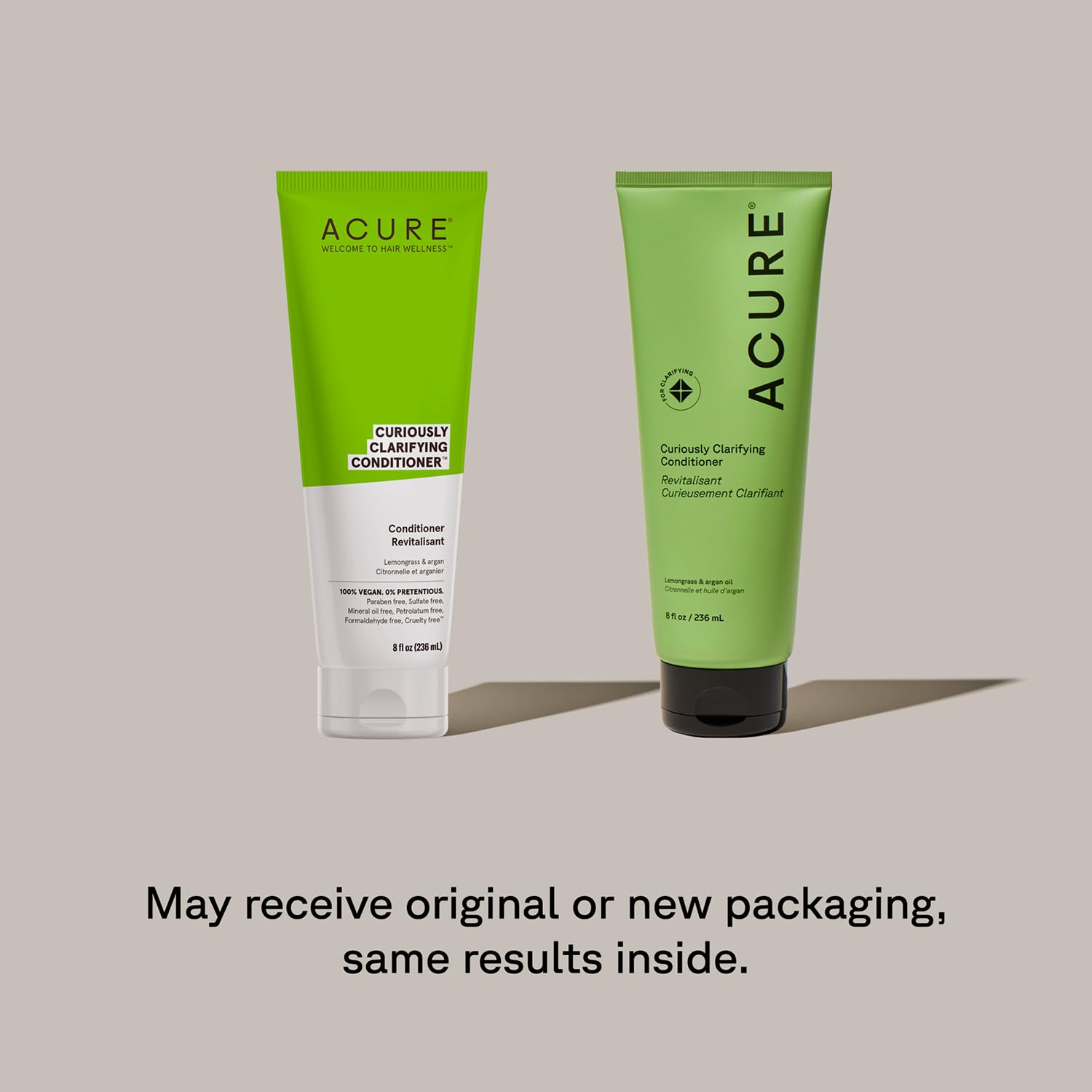 Acure Curiously Clarifying Shampoo & Conditioner Set - Deep Cleansing & Hydrating for Oily Hair - 8 fl oz (2 Pack)