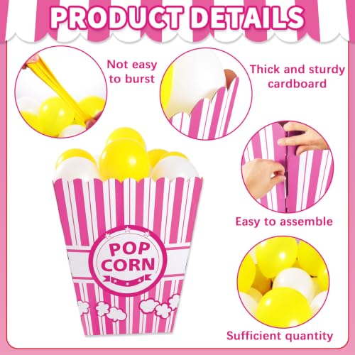 Pink Popcorn Balloon & Prop Set with Giant Popcorn Boxes - 200 Balloons (Pink / 204)