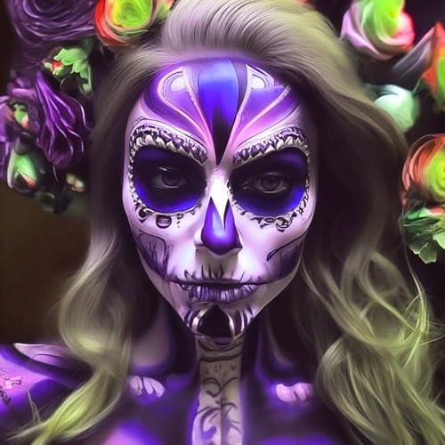 Purple Face Paint Stick - Cream-Based Body & Face Makeup, Long Lasting, 1.06 Oz