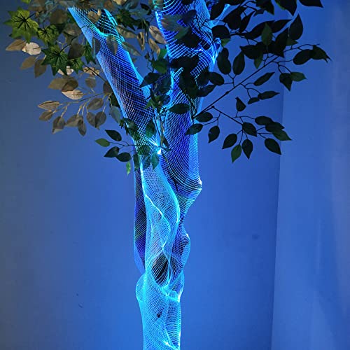 LED Fiber Optic Mesh Light Kit for Party Halloween Christmas Ceiling Trees - 6 Meters + Remote