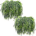 Artificial Weeping Willow Vines - 8 Pcs Faux Hanging Plants for Indoor Outdoor Decor