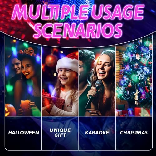 5 Inch Mirror Disco Ball Light - Rotating Party LED Lamp for Christmas & Events