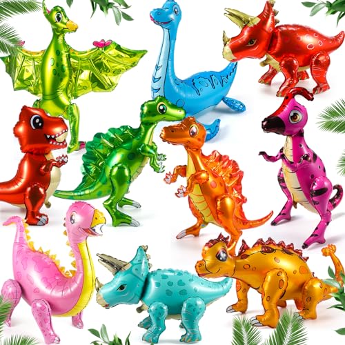 Large Dinosaur Balloons Set for Birthday Party Decor - 22-35 Inches