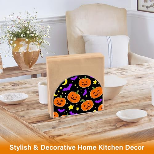 Halloween Pumpkin Bat Acrylic Napkin Holder with Variation Multi 54.15