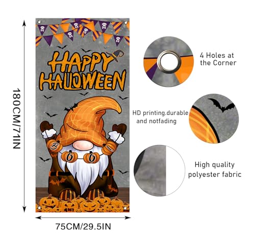 Halloween Door Cover - Horror Dwarf Party Banner for Holiday Decor