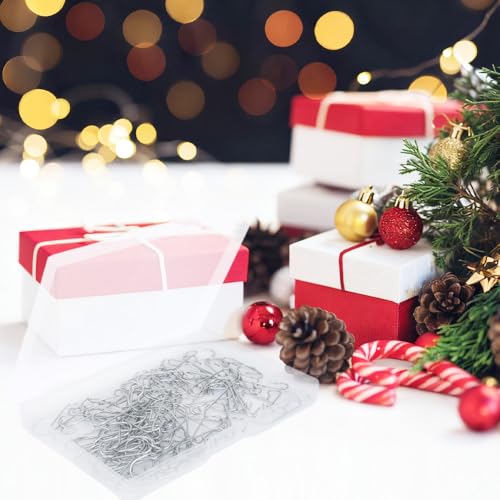 Silver Christmas Ornament Hooks 120PCS - Bendable Metal Hangers for Holiday Decorations