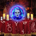 14-Inch Clear Acrylic Globe with LED Candles Halloween Decoration Set