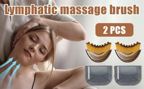 2pcs Lymphatic Contour Face Brush,Lymphatic Brushes， Upgrade Lymphatic Drainage Brush,face Sculpting Brush， Dual-Action Face & Body Massager for Jawline Sculpting & Puffiness Reduction
