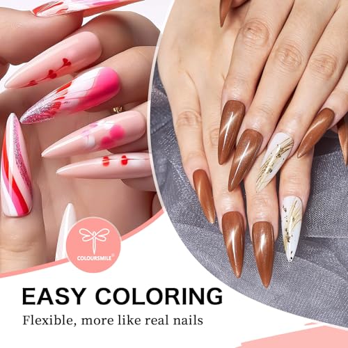Long Stiletto Nail Tips Gel Press On Nails 216pcs - Half Cover, 12 Sizes