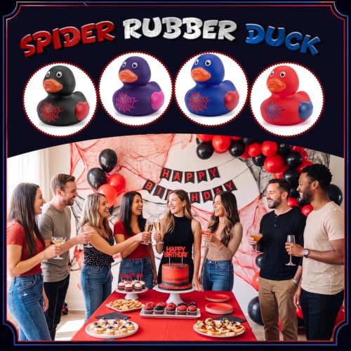 48 Pcs Spiderweb Rubber Duck Set - Halloween Party Favors & Decorations - Variation of THIS listing