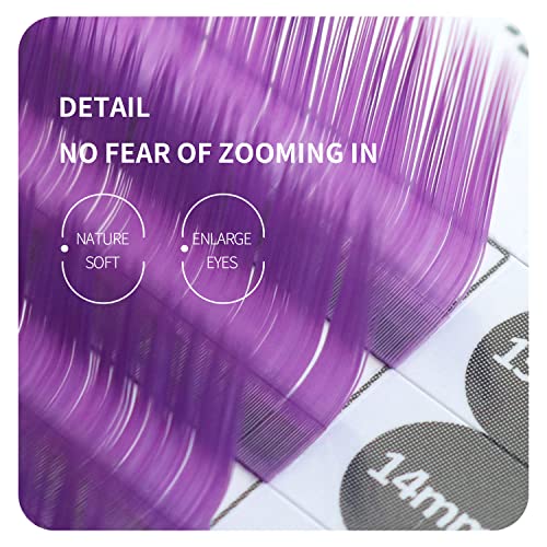 Colored Eyelash Extension Classic Green 0.07 D Curl 8-15mm Pack of 1 - Individual False Lashes