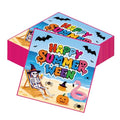 Summer Halloween Party Napkins - 50 Pack Spooky Skeleton Designs Disposable Decor