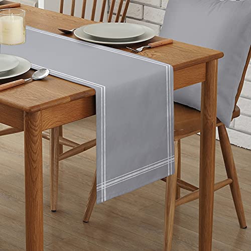 Grey Sunflower Table Runner 18x72 Inches Washable Non-Slip Farmhouse Decor