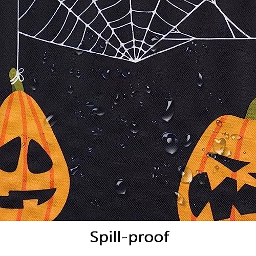 Halloween Tablecloth 60x84 Inch Rectangular Spooky Pumpkin Spider Web Washable Decor - Variation of THIS listing