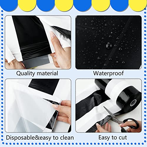 Black and White Striped Tablecloth Roll 100 Ft Carnival Party Decor