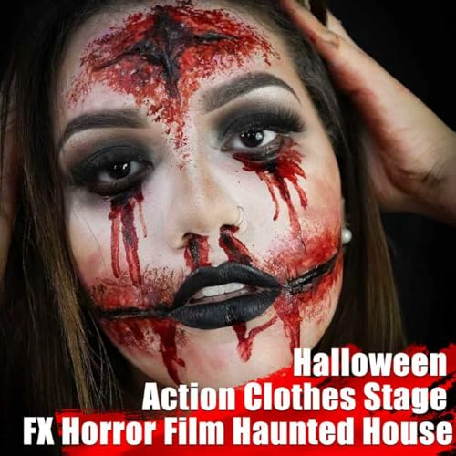 SFX Makeup Kit 6PCS - Scar Wax, Fake Blood, Wound Effects for Halloween