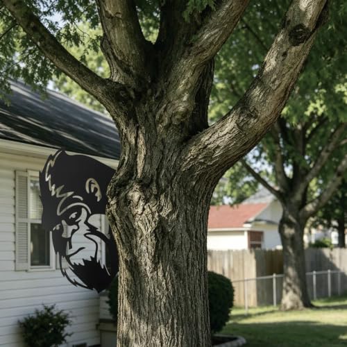 Bigfoot Silhouette Metal Yard Art Sign for Garden Fence Patio Outdoor Decor 17.6x11.4 in