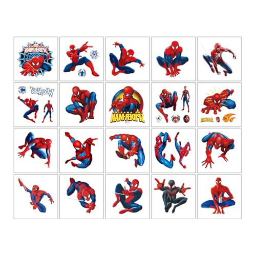 20PCS Spider-Man Temporary Tattoos Waterproof Kids Party Stickers - SPD20