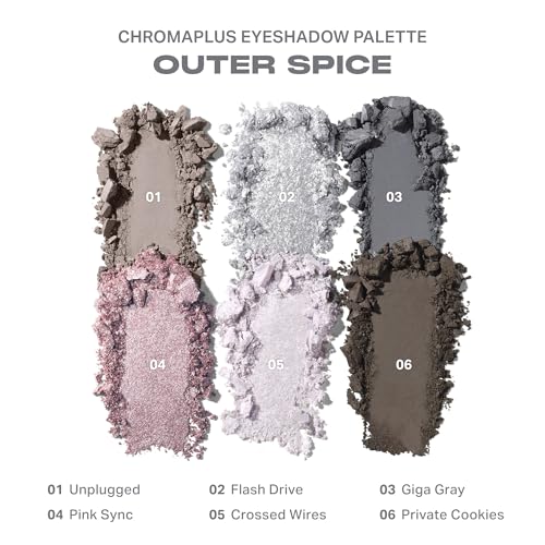High Pigment Eyeshadow Palette with Shimmer Matte Metallic Neutral Colors - 6 Pan