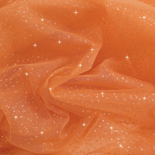 Halloween Table Runner 10 ft Orange Metallic Foil Sheer Fall Decor - Variation of THIS listing