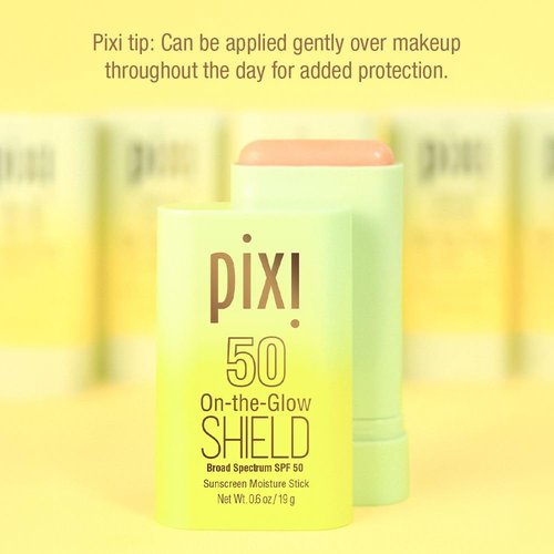 Pixi Beauty On-the-Glow SHIELD SPF 50 Sunscreen Stick - Lightweight, Hydrating & No White Cast | Travel Size, Vegan | 2-Pack (2x 0.6oz/19g)