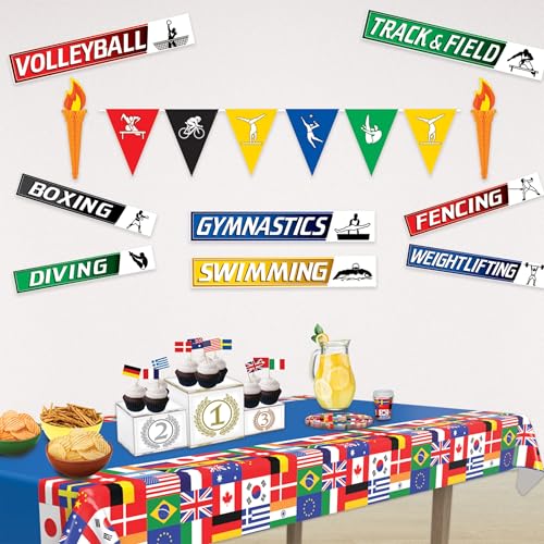 International Flag Table Cover Set - 2 Pack 54 x 108 Inches Multicultural Party Decorations