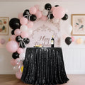 Black 120 Inch Square Sequin Tablecloth for Weddings & Parties Variation of THIS Listing