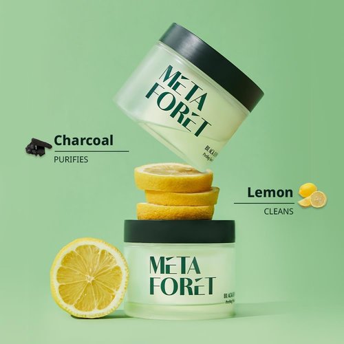 METAFORET Black Lemon Peeling Toner Pads - 60 Exfoliating Sheets for Dead Skin Cell Removal & Hydration