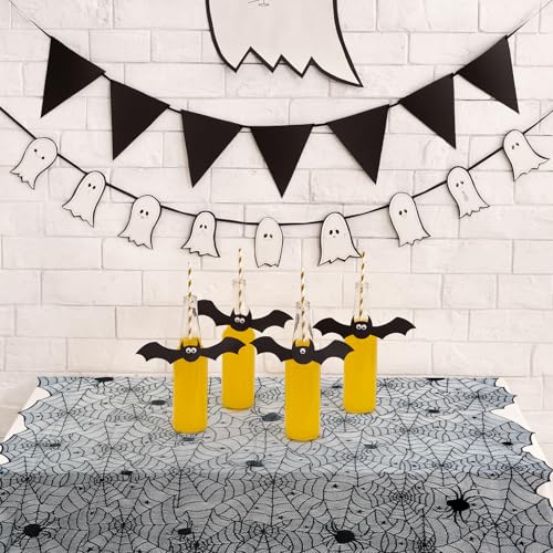 54x72 Inch Spider Web Lace Tablecloth Halloween Gothic Party Decor