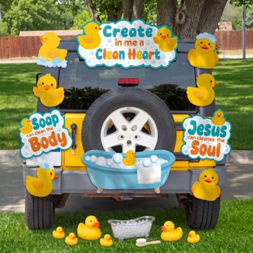Create in Me a Clean Heart Religious Halloween Car Decorations Kit - Variation: Create in Me a Clean Heart