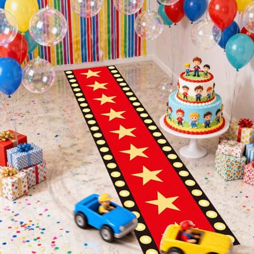 Movie Night Floor Runner Rug 9.8x2Ft Halloween Decor Non-Slip Kitchen Carpet