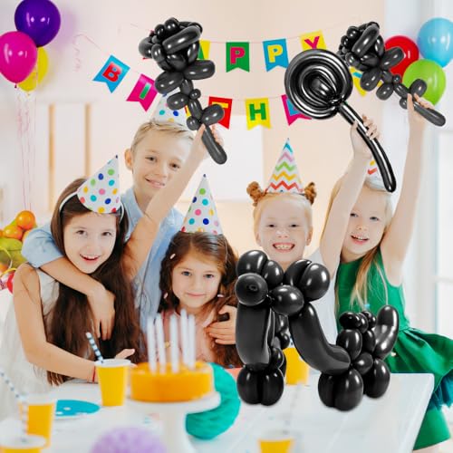Black Long Balloon for Balloon Animals & Party Decorations - 260 pcs