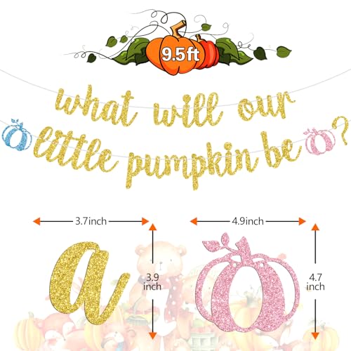 Little Pumpkin Baby Shower Banner Fall Halloween Thanksgiving Party Decorations