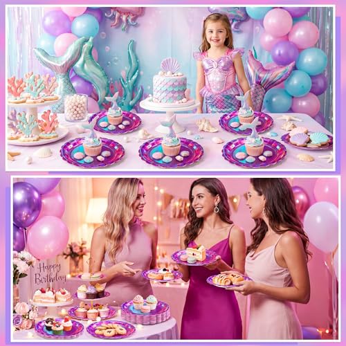 Iridescent Pink Party Plates 9 Inch - 30 Pack for Events & Celebrations Variation of THIS listing