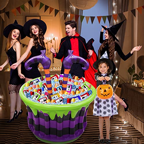 Large Inflatable Halloween Witch Cauldron Cooler - Party Decor & Drink Station