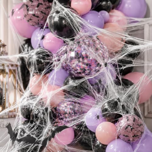 Halloween Balloon Arch Kit with Ghost, Bat & Pumpkin Balloons - 154Pcs Decoration Set