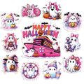 Pink Ghost Halloween Cruise Door Magnets Set - 11 Pcs Fall Party Decor