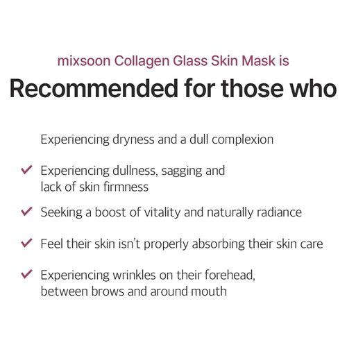 mixsoon Collagen Glass Skin Mask - Hydrating and Firming Collagen Wrapping Peel Off Mask, Low Molecular Collagen, Radiant Smooth Finish for Glowing Skin 80ml / 2.71 fl.oz. Korean Glass Skin Care