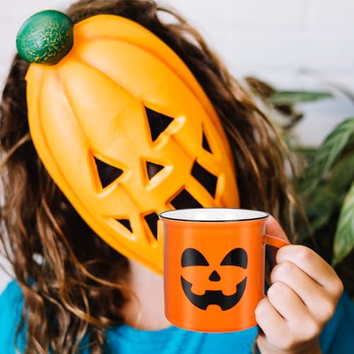 Halloween Mini Coffee Mugs Set - Cat Ghost Pumpkin Monster - 4 Pack