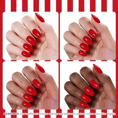 Beetles Red Gel Nail Polish - Sunburn Red | 8ML - Creme Red Variation