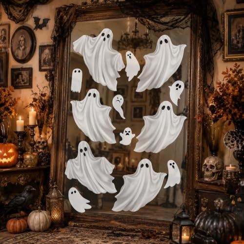 Halloween White Ghost Window Cling Decal Large 35.5 Inch - Variation of This Listing: White Ghosts 03