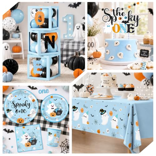 Spooky One Birthday Decorations Boy - Blue Halloween 1st Party Kit - Variation of THIS listing