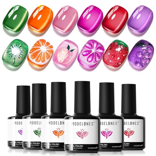 Cat Eye Gel Nail Polish Set - Neon 6 Colors | Modelones A A A2-Fruit Variation