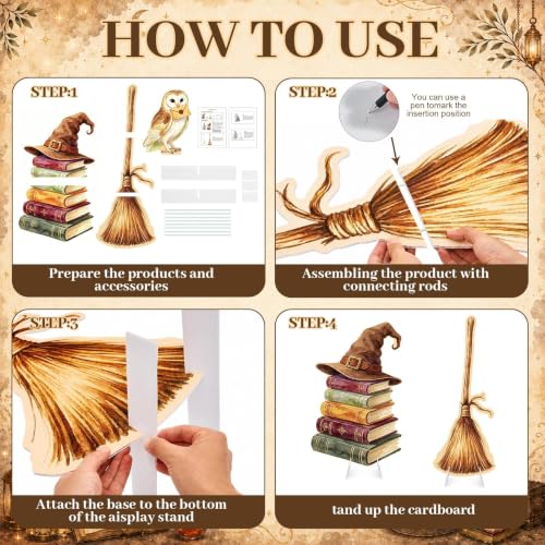 3Ft Wizard Cardboard Cutouts - Halloween Magical Wizard Decorations, Scene Props
