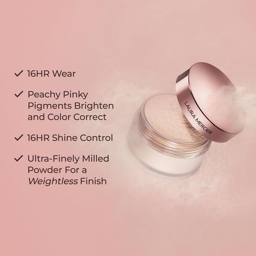 Laura Mercier Translucent Loose Setting Powder & Secret Brightening Powder Bundle - Tone-Up Rose & Soft Pink