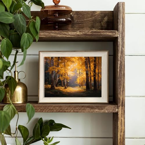 Autumn Nature Wall Art - Vibrant Fall Forest Landscape for Living Room & Bedroom - 8x10 Unframed
