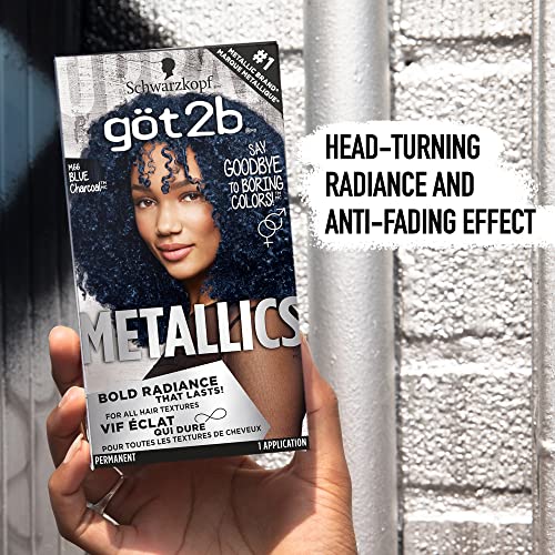 Got2B Metallics Permanent Hair Color Blue Charcoal 4.76 Fl Oz - Multi-Dimensional Metallic Shine